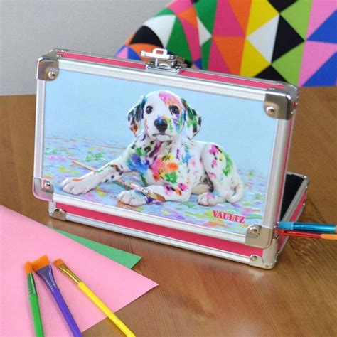 metal pencil box vaultz|vaultz puppy pencil box.